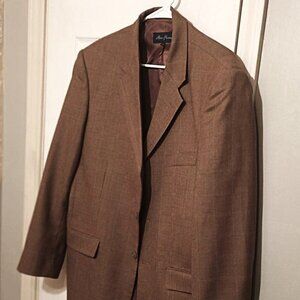 Alan Flusser Men Goldish Brown Blazer   L (44R)
